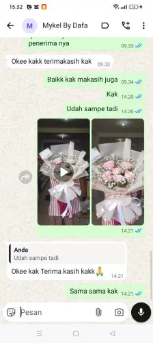 Testimonial Buket Bunga parit mayor