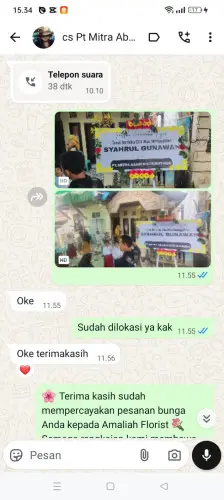 Testimonial Papan Bunga parit mayor