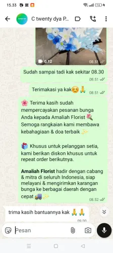 Testimonial Standing Flower parit mayor