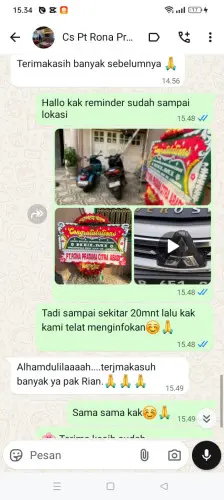 Testimonial Papan Bunga parit mayor